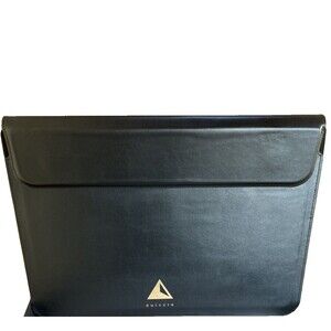 Dulccio Leather Laptop 2 in 1 Sleeve & Stand Envelope Black Color 11.4" x 15.4"